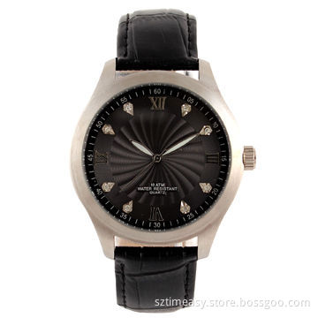 Stainless Steel Watches with Leather Band